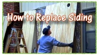 How to Replace Plywood Siding [upl. by Ymmik267]