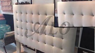 DIY  BUTTONLESS TUFTED HEADBOARD  DIY  ALO Upholstery [upl. by Ferneau]