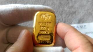 100 gram gold bar [upl. by Schreib]