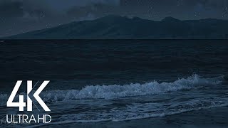 8 HOURS Tropical Beach at Night  4K UHD  Relaxing Waves Sounds for Sleep [upl. by Aicilegna]