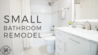 DIY Small Bathroom Remodel  Bath Renovation Project [upl. by Faulkner]