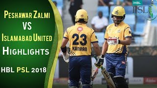 Full Highlights  Peshawar Zalmi Vs Islamabad United  Match 4   24th Feb  HBL PSL 2018  PSL [upl. by Ninaj]