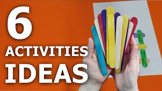 6 DIFFERENT ACTIVITIES IDEAS  5 Year Old Learning Activities At Home [upl. by Matheny]