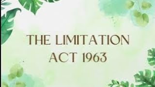 Limitation Act 1963 Section  3 Part  1 [upl. by Tamqrah973]