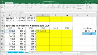 Excel 2016  adresowanie mieszane [upl. by Mauer685]