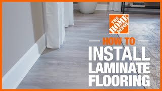 How to Install Laminate Flooring  The Home Depot [upl. by Namyw740]