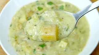 Creamy celery and potato soup  Vegan recipe [upl. by Shantee560]