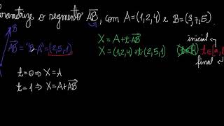 Parametrizando um segmento de reta [upl. by Enelec53]