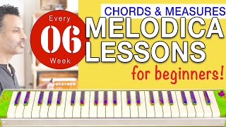 Melodica Lessons for Beginners 6 Chords and Measures [upl. by Lekym]