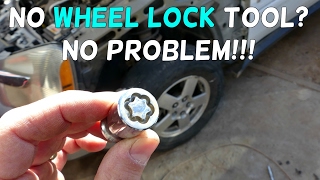 HOW TO REMOVE WHEEL LOCKS WITHOUT A KEY TOOL [upl. by Sualkin]