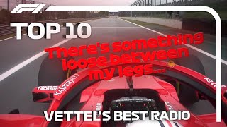 Sebastian Vettels Top 10 Radio Moments in F1 [upl. by Attevaj228]