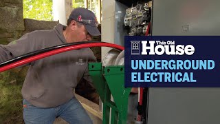 How to Lay Electrical Cable Underground  This Old House [upl. by Ahsirk]