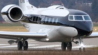 Best Looking Gulfstream G650 Landing amp Take Off at Bern Airport [upl. by Fitzhugh]