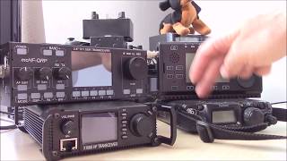 QRP rig comparison FT817  X108G  X5105  mcHF RS918 Ham radio review [upl. by Satsok]