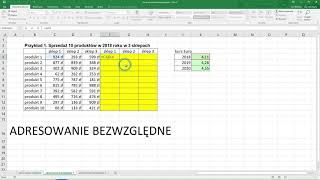 Excel 2016  adresowanie względne i bezwzględne [upl. by Ploch]