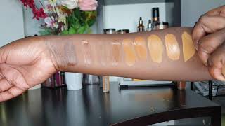 Loreal Infallible 24 Hour Fresh Wear Foundation Swatches Dark to Medium Shades [upl. by Aivatra]