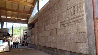 24 Building new walls with hemp blocks ecofriendly renovation of our abandoned stone house [upl. by Burris]