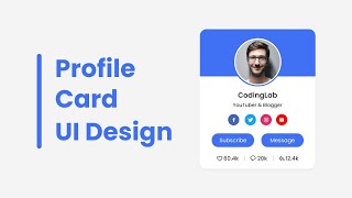 How to Make Responsive Profile Card in HTML amp CSS [upl. by Rebekkah]