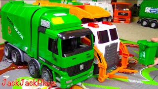 Garbage Truck Videos for Children  Green Kawo Toy UNBOXING  JackJackPlays [upl. by Leanor]