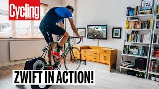 Watch Zwift in action exclusive Cycling Weekly preview [upl. by Aikimat]