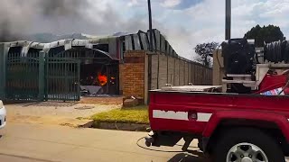 Fire in the Parys industrial area in South Africa [upl. by Taro466]