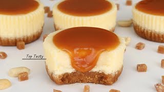 MINI CARAMEL CHEESECAKE RECIPE  So Simple Way To Make The Perfect Cheesecake  Top Tasty Recipes [upl. by Kristel]