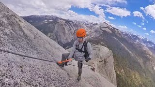 Hiking Half Dome  Cables Down  Yosemite How to Climb [upl. by Fulbright]