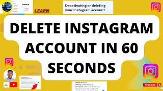 How to delete Instagram account [upl. by Narmi]