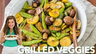 Balsamic Grilled Zucchini and Mushrooms Recipe [upl. by Eenimod995]