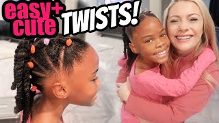 KIDS PROTECTIVE TWISTS FOR NATURAL HAIR 4a 4b 4c I TIPS FOR FOSTER AND ADOPTIVE PARENTSChristy Gior [upl. by Yrolg454]