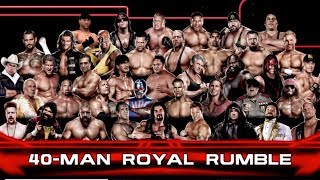 WWE 2K14 Gameplay 40man Royal Rumble Match  Legend difficulty on Xbox 360 [upl. by Margy]