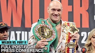 TYSON FURYS FULL POST FIGHT PRESS CONFERENCE VS DEONTAY WILDER 2  WILDER FURY 2 POST FIGHT [upl. by Nodle114]