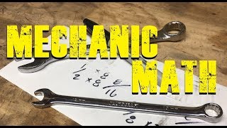 MECHANIC MATH  Standard wrench sizes made EASY [upl. by Asille]