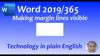 Word 2019365 Making Margin Lines Visible [upl. by Tahpos775]