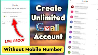 Unlimited Gmail Account Without Number Verification  Unlimited Gmail Kaise Banaye  King TECH [upl. by Adnor]