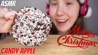 ASMR CHOCOLATE PEPPERMINT CANDY APPLE Whispering EATING SOUNDS [upl. by Iddo935]