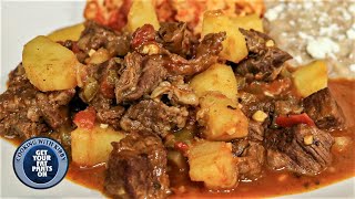 Carne Guisada con papas  Mexican Beef Stew  Mexican Food [upl. by Eerrahs]