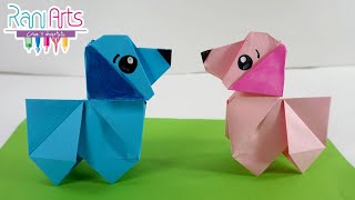 PERRO DE ORIGAMI  Paso a paso  DIY  ORIGAMI DOG [upl. by Dnomaj]