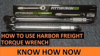 How to Use Harbor Freight Torque Wrench [upl. by Wiseman]