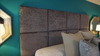 DIY Upholstered Headboard  No Sew [upl. by Ttehc663]