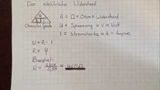 Elektrischen Widerstand ausrechnen  Ohmsches Gesetz [upl. by Aynodal]