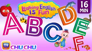 ABCDEF Alphabet songs with Phonics Sounds amp Words for Children  Learning English with ChuChu TV [upl. by Girardi]