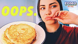 HOW TO MAKE RUSSIAN PANCAKES aka BLINIS almost burnt down the kitchen [upl. by Ytsud]