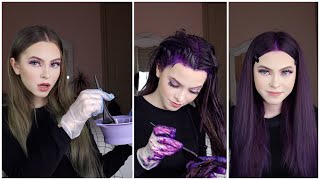 DYEING MY HAIR PURPLE  With Arctic Fox Purple Rain [upl. by Doria]