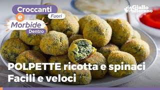 POLPETTE RICOTTA E SPINACI AL FORNO ricetta perfetta [upl. by Enelear]