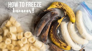 How to Freeze Bananas 3 WAYS  The Recipe Rebel [upl. by Lluj]