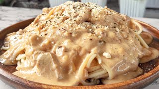 CREAMY TUNA PASTA PINOYSTYLE TUNA CARBONARA [upl. by Ximena528]