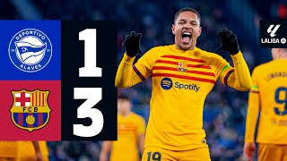 ALAVES 1 vs 3 FC BARCELONA  LALIGA 202324 MD23 [upl. by Trout]