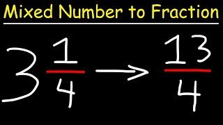 Mixed Numbers To Improper Fractions [upl. by Damek]