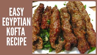 Egyptian Beef Kofta Recipe  Kabobs  MeatballsAuthentic [upl. by Xxam]